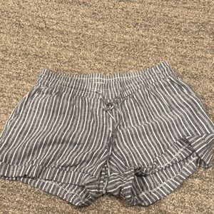 Old Navy Blue Striped Women's High Waist Shorts